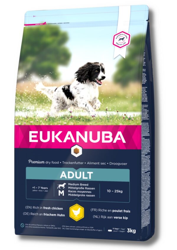 Eukanuba Adulte Moyenne Race Poulet 3kg