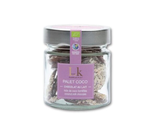 PALET COCO CHOCOLAT LAIT BIO 75G lk chocolatier