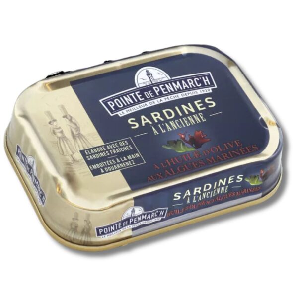 SARDINES A L'ANCIENNE HUILE D'OLIVE ET ALGUES MARINES 115G