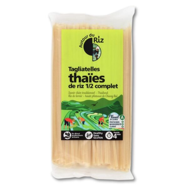 TAGLIATELLES THAI DE RIZ 1/2 COMPLET BIO 400G