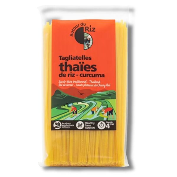 TAGLIATELLES THAIES DE RIZ AU CURCUMA 400G