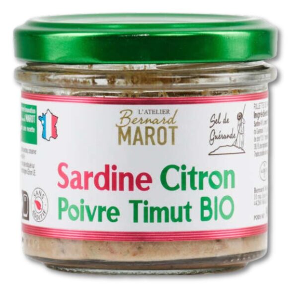 Tartinable Sardine Citron & Poivre Timut Bio 100g