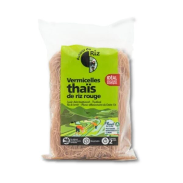 VERMICELLES DE RIZ THAI ROUGE AUTOUR DU RIZ BIO 240G