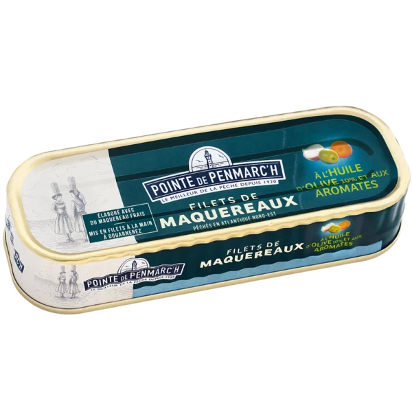 Filets de maqueraux Huile d'olive et aromates 169g